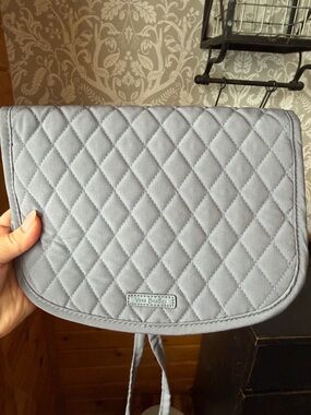 Vera Bradley Travel Cosmetic Jewelry Case Hanging NWOT Gray Microfiber